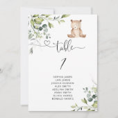 Wir können die Eukalyptus-Tischnummer schon früh a Einladung (Vorderseite)