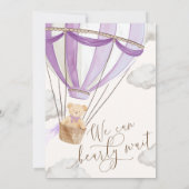 Wir können die Lilac-Babydusche früh abwarten Einladung (Rückseite)