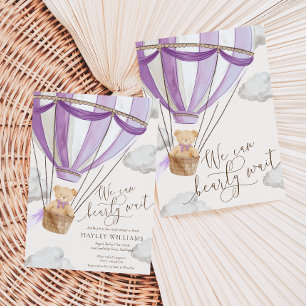 Wir können die Lilac-Babydusche früh abwarten Einladung