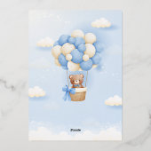 Wir können die neutrale Babydusche des Teddy Bären Folieneinladung (Rückseite)