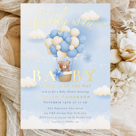 Wir können die neutrale Babydusche des Teddy Bären Folieneinladung