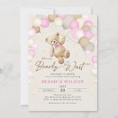 Wir können die Teddy Bear Baby Girl Dusche frühzei Einladung (Vorderseite)