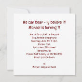 Wir können es ertragen glauben! Bärengeburt Einladung (Rückseite)