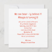 Wir können es ertragen glauben! Roter Panda Geburt Einladung (Rückseite)