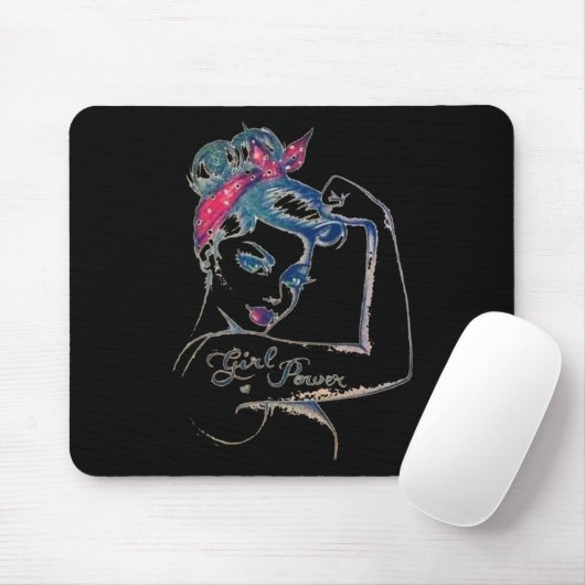 Wir können es heilen Rosie Riveter Brustkrebs Mädc Mousepad (Mit Mouse)