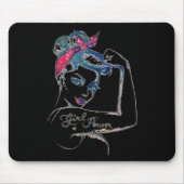 Wir können es heilen Rosie Riveter Brustkrebs Mädc Mousepad (Vorne)