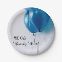 Wir können es kaum erwarten Baby Boy Shower Papier