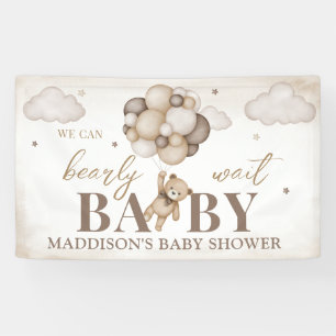 Wir können es kaum erwarten Baby Shower Banner