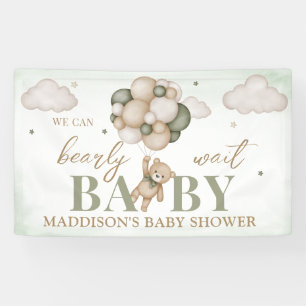 Wir können es kaum erwarten Baby Shower Banner