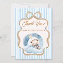 Wir können es kaum erwarten Baby Shower Dankeskart