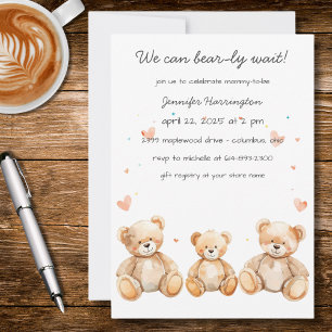 Wir können es kaum erwarten – Baby Shower Einladun Einladung