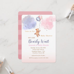 Wir können es kaum erwarten Baby Shower Einladung