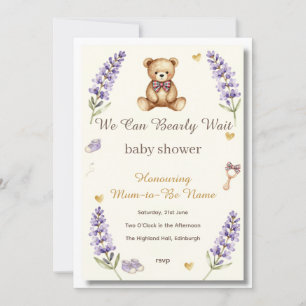 Wir können es kaum erwarten Baby Shower Einladung