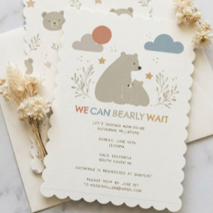 Wir können es kaum erwarten, Baby Shower Einladung