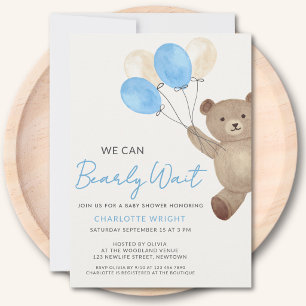 Wir können es kaum erwarten Baby Shower Einladung