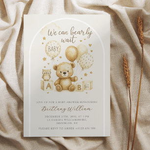 Wir können es kaum erwarten Baby Shower Einladung