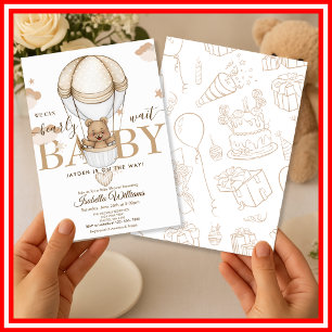 Wir können es kaum erwarten Baby Shower Einladung