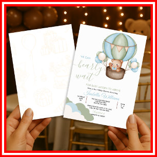 Wir können es kaum erwarten Baby Shower Einladung