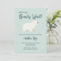 Wir können es kaum erwarten Baby Shower | Eisbär