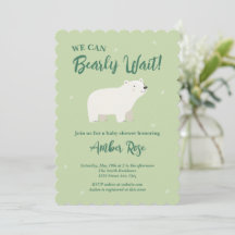 Wir können es kaum erwarten Baby Shower | Eisbär