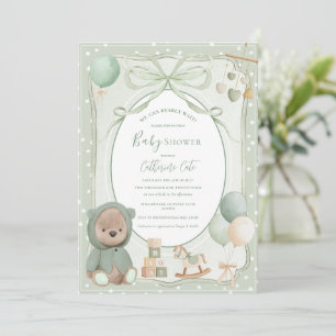 Wir können es kaum erwarten - Baby Shower in Hellg Einladung