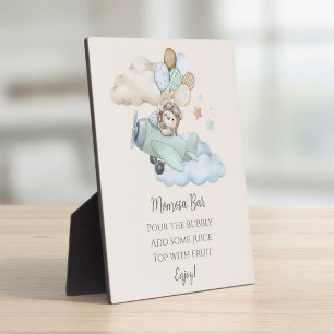 Wir können es kaum erwarten Baby Shower Momosa Get Fotoplatte