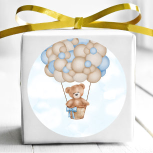 Wir können es kaum erwarten, Baby Shower Runder Aufkleber