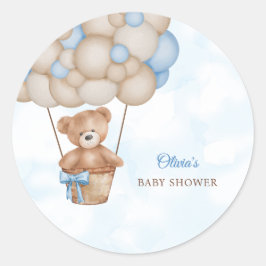 Wir können es kaum erwarten, Baby Shower Runder Aufkleber