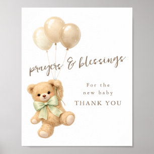 Wir können es kaum erwarten Baby Shower Segen & Ge Poster