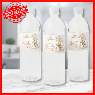 Wir können es kaum erwarten Baby Shower Wasserflaschenetikett