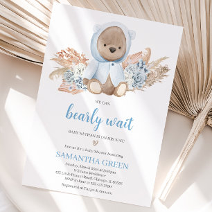 Wir können es kaum erwarten - Babyparty Einladung