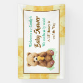 Wir können es kaum erwarten! Babyparty für Jungen Banner (Vertikal)