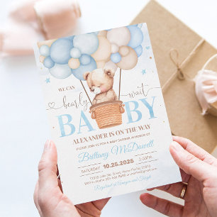 Wir können es kaum erwarten, Bär-Baby-Party-Einlad Einladung