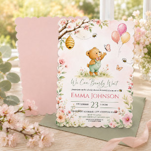 Wir können es kaum erwarten, Bär-Baby Shower Einla Einladung