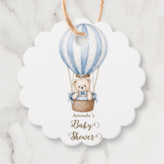 Wir können es kaum erwarten Bär Baby Shower Favor- Geschenkanhänger