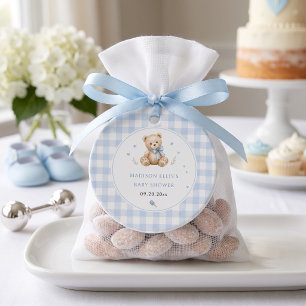 Wir können es kaum erwarten Bär Blaue Wasserfarbe Geschenkanhänger