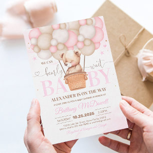 Wir können es kaum erwarten Bären-Baby-Party-Einla Einladung