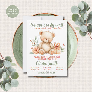 Wir können es kaum erwarten Christliche Babyparty Einladung