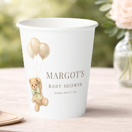 Wir können es kaum erwarten, einfache Baby Shower Pappbecher