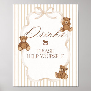 Wir können es kaum erwarten, elegante Babyparty-Ge Poster