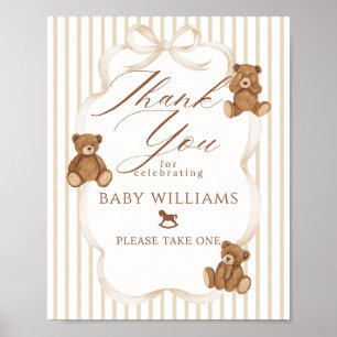 Wir können es kaum erwarten Elegante Babyparty-Ges Poster