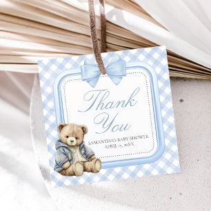Wir können es kaum erwarten Elegante Bären-Baby-Pa Geschenkanhänger
