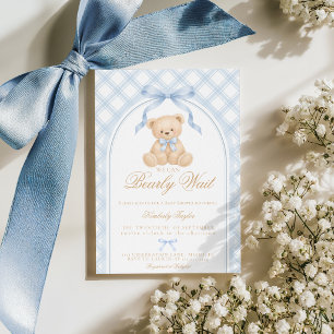 Wir können es kaum erwarten Elegante Teddybär-Baby Einladung