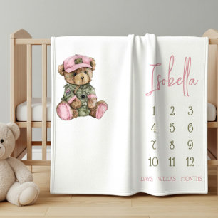 Wir können es kaum erwarten! Militär-Teddy-Baby-Me Fleecedecke
