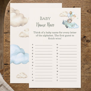Wir können es kaum erwarten Namensspiel Babyparty