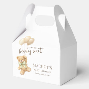 Wir können es kaum erwarten Neutrales Babyshower-M Geschenkschachtel