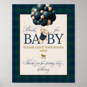 Wir können es kaum erwarten, Preppy-Teddy-Ballon-B Poster