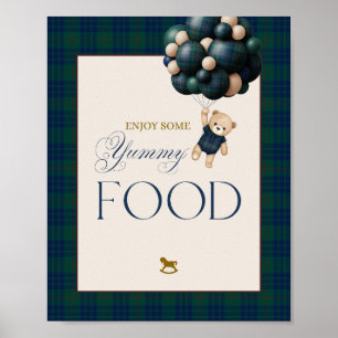 Wir können es kaum erwarten, Preppy-Teddy-Ballon-B Poster