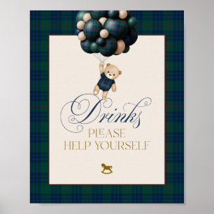Wir können es kaum erwarten, Preppy-Teddy-Ballon-B Poster