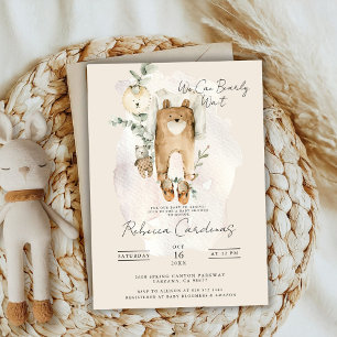 Wir können es kaum erwarten Süße Boho-Baby-Party Einladung